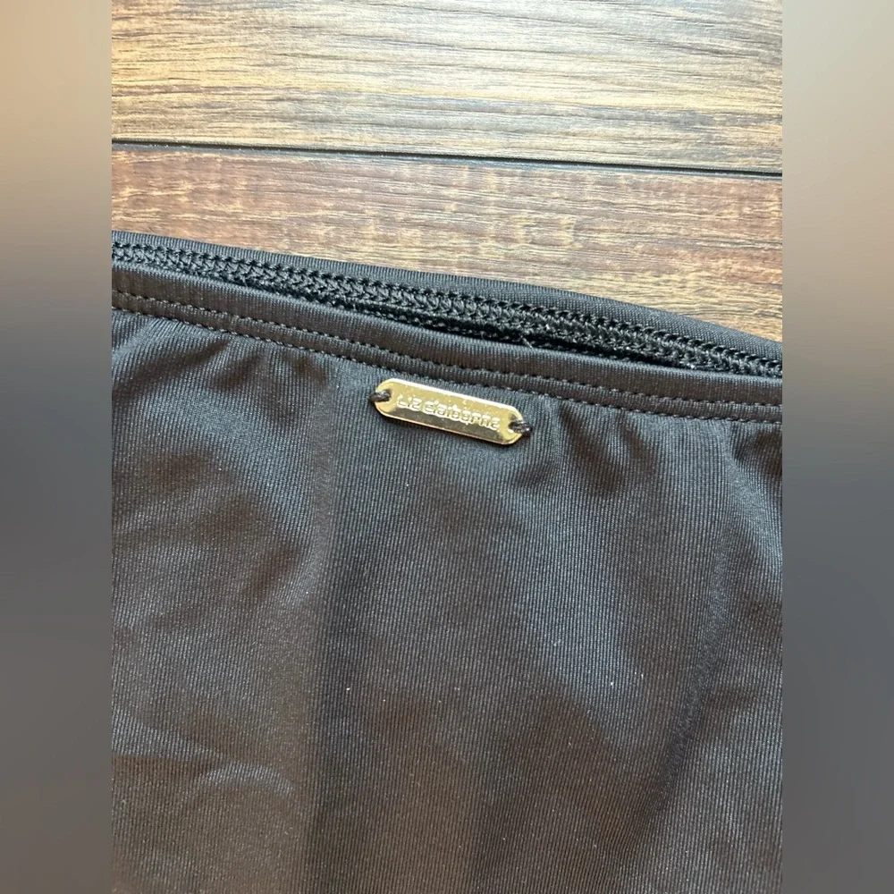 Liz Claiborne Women’s Black Scrunch Side Swim Skirt With Built in bottoms Size 8